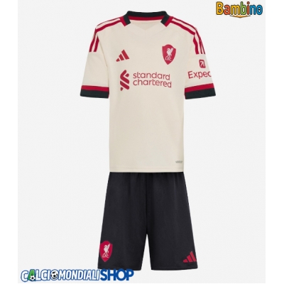 Maglie da calcio Liverpool Alexis Mac Allister #10 Seconda Maglia Bambino 2025-26 Manica Corta + Pantaloni corti)